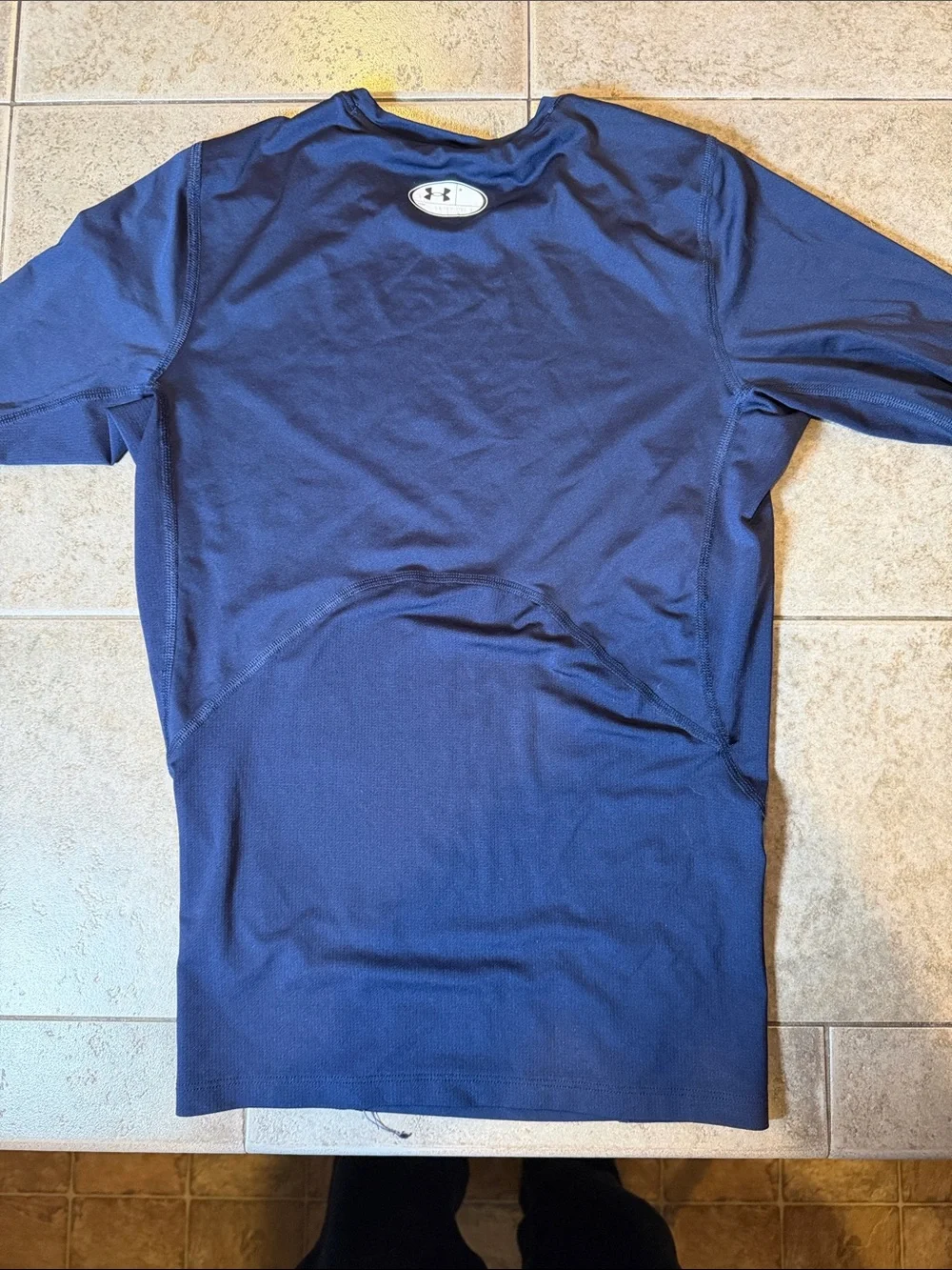 Under Armour Men’s Navy Blue Long-Sleeve Compression Top Size Medium